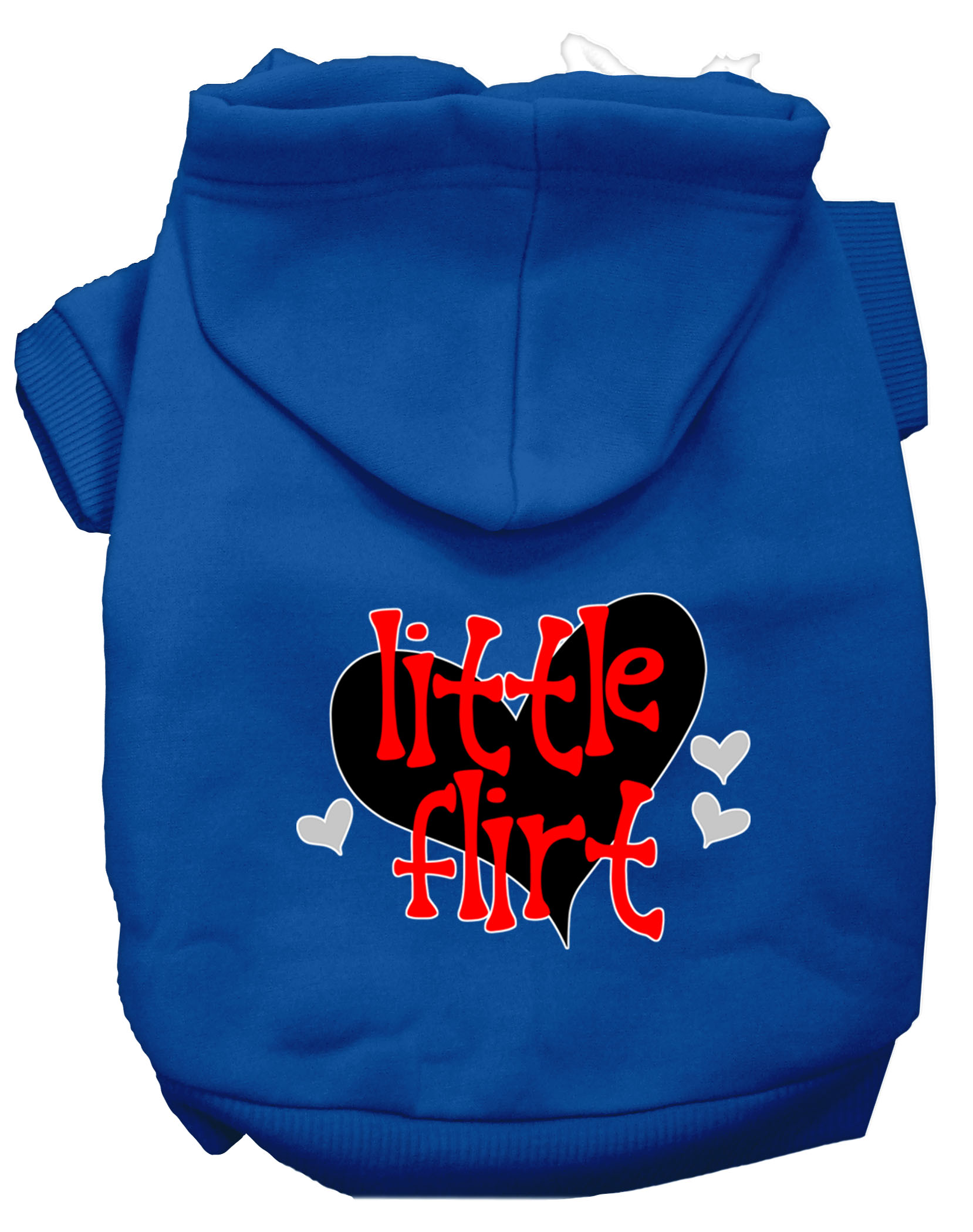 Little Flirt Screen Print Dog Hoodie Blue S